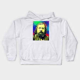 Theophile Gautier Colourful Portrait | Theophile Gautier Artwork 7 Kids Hoodie